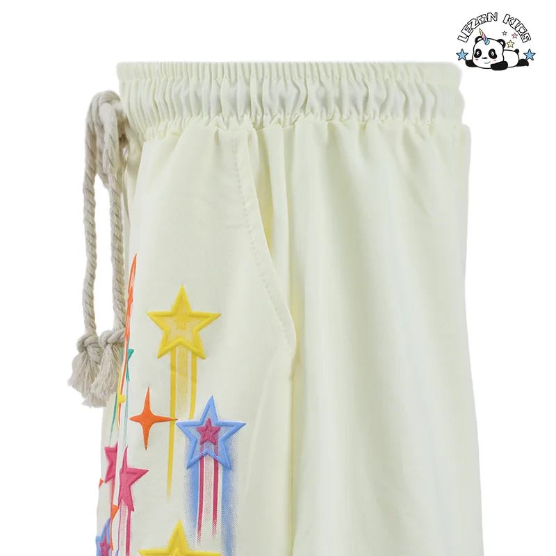 LEZONKIDS - Roupas de menino personalizáveis OEM Roupas infantis da moda Tendência Relaxada Reto Casual Esportes Rua Menino Impressão Calças